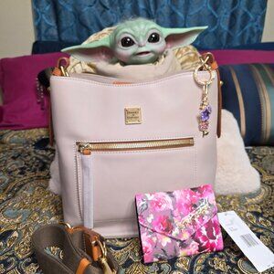 Dooney & Bourke Raleigh Roxy shoulder/ crossbody bucket Bag w/extras